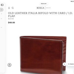 Bosca Men’s Bifold Wallet VGUC